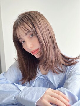 フィーリーカラー 大阪梅田店(feery color) オリーブベージュショートミニボブグレージュブリーチレイヤー