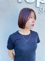 トータルビューティーサロン トップスタイル&nbsp;切りっぱなしボブ×イヤリングカラー