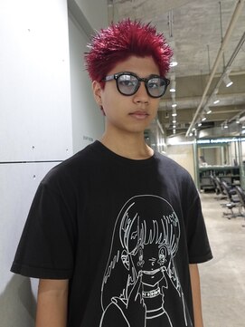 ロジ(loji) ワインレッドスパイキーショート