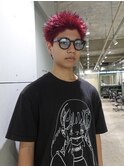 ワインレッドスパイキーショート
