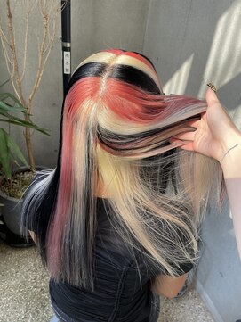 ヴァーディ オモテサンドウ(Vardy omotesando) デザインカラー/落ちる黒/ストライプ