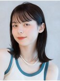 メルティーカラー　似合わせカット　外はねロブ