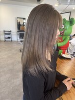 ナンバー(number+)&nbsp;透明感カラー★20代30代ダブルカラーブリーチオリーブグレージュ