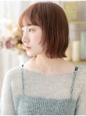 大人ガーリーミルクティーピンクこなれボブTc1大宮20代30代40代