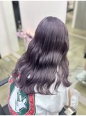 ラベンダーグレージュ/パープルグレージュ/ブリーチカラー/美髪