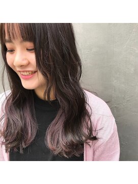 テーラヘアー 妙典店(TELAHAIR) ペールトーンの薄ピンクインナーカラー