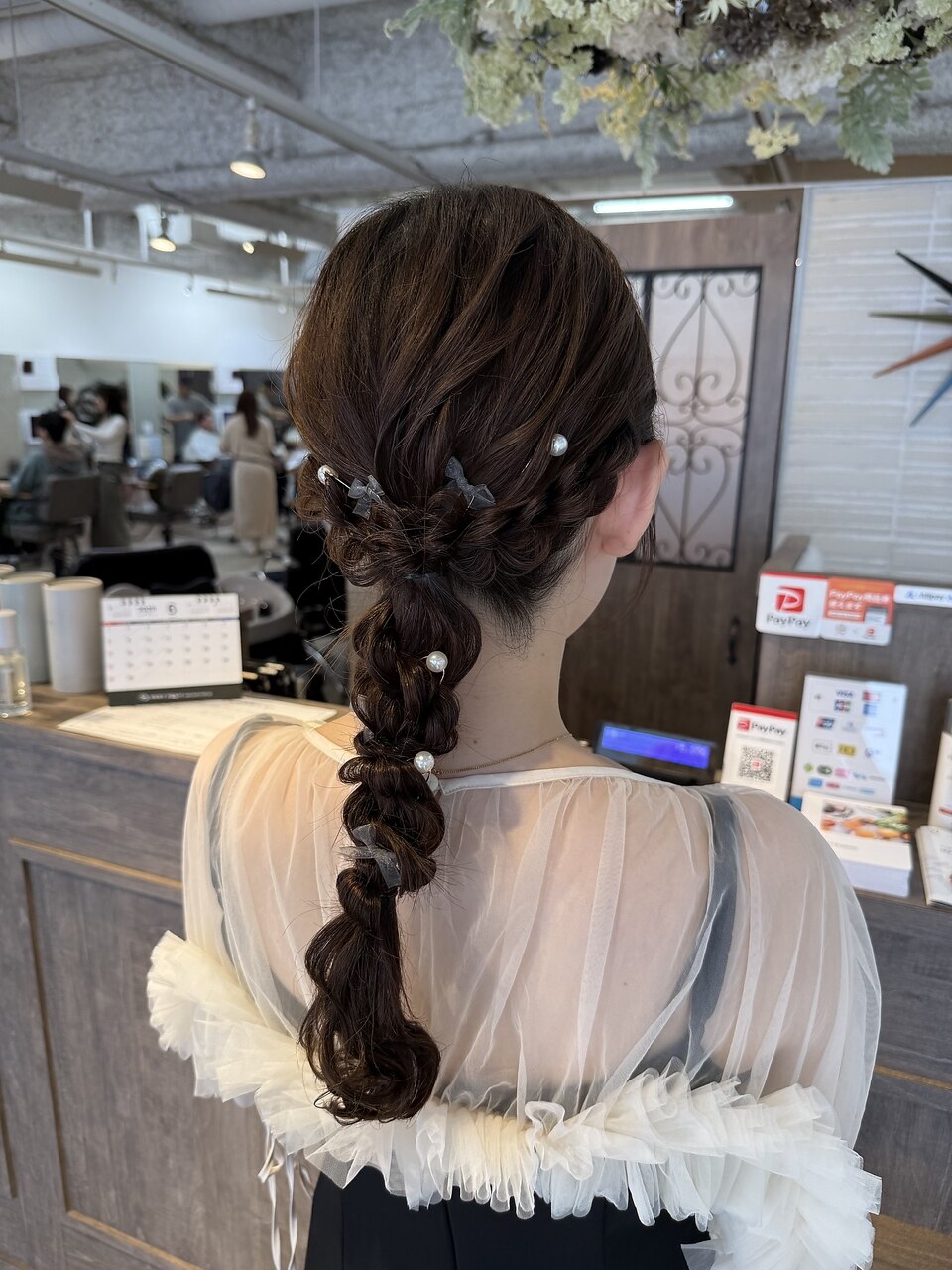ヘアアレンジセット ストレートポニー♡ 毛先だけちょっと巻き♡ #セット#ヘアセット