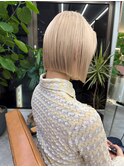 ミルクティーベージュダブルカラーケアブリーチインナーカラー