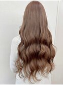 ロングスタイル/フォギーベージュ/ウェーブ