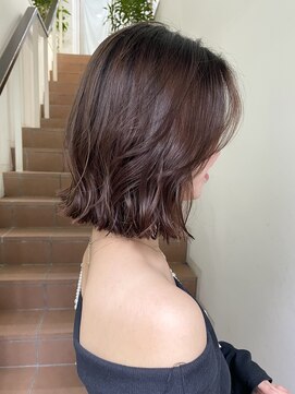 サンク 原宿 表参道(cinq) マロンベージュヘーゼルベージュカラー顔周りレイヤーカット