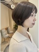ショート　ショートボブ　前髪あり