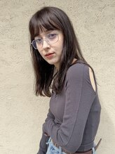 マッシュ 北堀江(MASHU) ミディアムヘア　暗めカラー　グレージュ