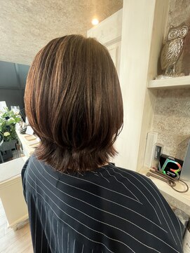 キャアリー(Caary) 福山美容室Caaryくびれミディ外ハネミディアム20代30代40代