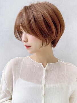 セイドット オモテサンドウ(Say. omotesando) Say.ショートボブひし形ショートヘーゼルグレージュ丸みショート