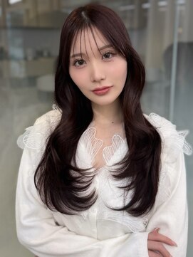 ソラ 広尾店(SORA) ロングレイヤー/ピンクブラウン/顔周りレイヤー