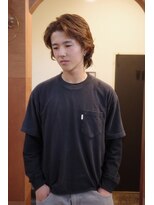エディ(Edy) メンズパーマフェザーパーマブラウンカラー外国人風眉毛カット