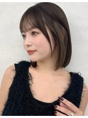 洋光台インナーカラーショートボブ白髪ぼかしハイライト顔周り
