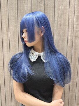 フリーダムガーデン 岡山駅前店(freedom garden) 10代20代色気抜群姫カットレイヤー&ビビットブルー
