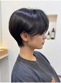 髪質改善　丸みハンサムショートくびれウルフ