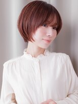カバーヘア ブリス 北浦和(COVER HAIR bliss)&nbsp;ミルクティーピンクボルドーブラウン丸みショートマッシュ30代X