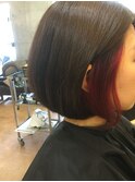 インナーカラー ボブ
