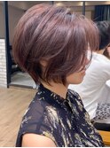 30.40代にオススメ× 前髪長め丸みとくびれショート☆