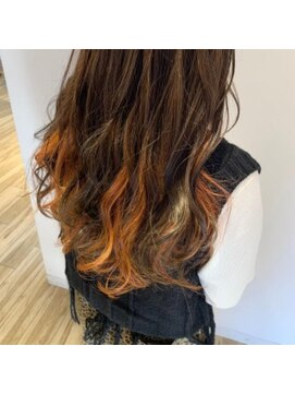ネオヘアー 曳舟店(NEO Hair) 【インナーカラー】ベージュ×オレンジ（曳舟）