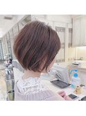 小顔 丸みが可愛いショートボブ イルミナカラー 髪質改善