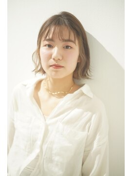 ソワンドブレス 阿倍野店(soin de brace) 大人かわいいミルクティショートボブ