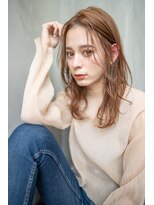 オースティン 錦糸町(AUSTIN) 大人かわいい前髪セシルカットココアブラウンフリンジウェーブ