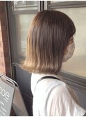 外ハネボブミルクティーベージュ