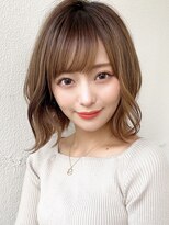 シルクレイ 吉祥寺店(Silk-lei)&nbsp;顔型別ヘアスタイル小顔外ハネショートマロンベージュ20代吉祥寺