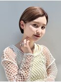 前下がりボブ/小顔レイヤー/前髪あり/20代30代40代