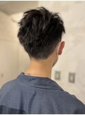 アップバングフェードショート