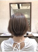前髪あり大人ショートボブ30代40代/SIGN大倉山/シルキーベージュ