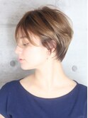 40代50代似合わせ小顔美髪シアーカラーカールショート