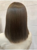 大人可愛いサラツヤロングオリーブブラウン20代30代40代