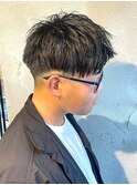 メンズショートツイストスパイラルパーマ群馬高崎眉毛