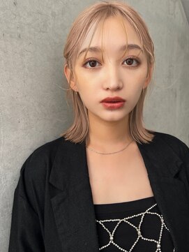 パーク(PARK) 【PARK】切りっぱなしボブ×ハイトーンベージュ