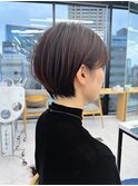 黒髪カタログ/ボブルフ/小顔に見せるヘア/ワンレン