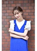 大人可愛い20代30代40代黒髪前下がりショートボブ丸みショート◎