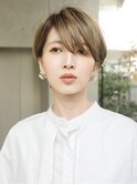 大人マッシュショート／マロンベージュ／表参道／30代40代50代