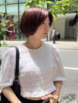 ネリー 銀座(NERIE) ショートボブ/暖色カラー/ミニボブ/ボブ