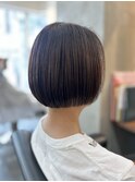 丸みふんわりワンレングスボブ