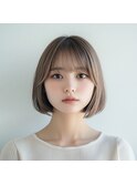 ホワイトブロンド×ボブ/インナーカラー/髪質改善/韓国/ブリーチ