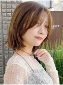 Say.ひし形ボブ韓国ボブレイヤーボブミルクティーベージュ表参道