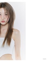 ジュノヘアージャパン 表参道(JUNO HAIR JAPAN)&nbsp;韓国ヘア ブリーチ レイヤーカット ベージュ モカムース 前髪