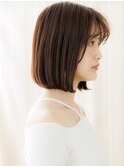 ココアブラウン艶感ストレートワンカールボブディY浦和30代40代