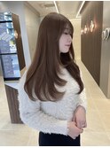 ヘーゼルベージュ韓国レイヤーカット