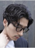 原宿ルーズパーマオールバックヘアスパイラルパーマ大人色気ヘア